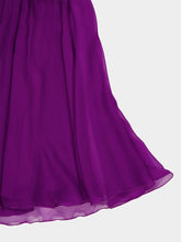 Dolce & Gabbana Violet Draped Silk Chiffon Mini Dress