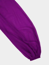 Dolce & Gabbana Violet Draped Silk Chiffon Mini Dress