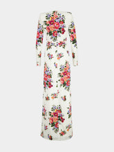 Dolce & Gabbana Floral Bouquet Silk Maxi Dress