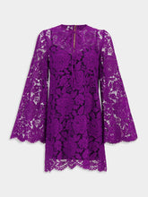 Dolce & Gabbana Violet Cordonetto Lace Short Dress