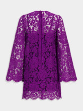 Dolce & Gabbana Violet Cordonetto Lace Short Dress