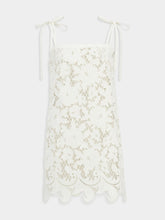 Dolce & Gabbana White Cotton Mini Dress with Embroidery