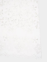 Dolce & Gabbana White Cotton Calf-Length Dress with Cut-Out Detailing
