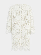 Dolce & Gabbana White Embroidered Cotton Short Dress