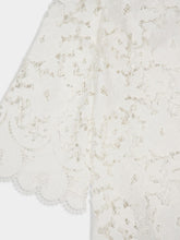 Dolce & Gabbana White Embroidered Cotton Short Dress