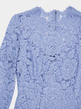 Dolce & Gabbana Light Blue Floral Lace Sheath Dress