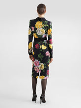 Dolce & Gabbana Peony and Rose Calf-Length Cady Shirt Dress