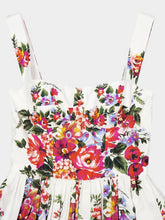 Dolce & Gabbana Flower Bouquet Cotton Midi Dress