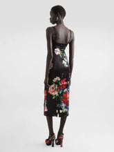 Dolce & Gabbana Black Floral Satin Slip Dress with Bra Detail