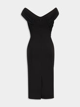 Dolce & Gabbana Black Crêpe Organza Bodycon Dress