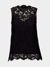 Dolce & Gabbana Black Floral Lace Top
