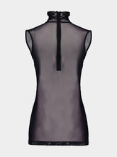 Dolce & Gabbana Black Sheer Halter Neck Top