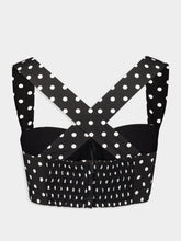 Dolce & Gabbana Polka-Dot Print Cotton Corset Top