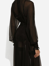 Dolce & Gabbana Smock-Stitched Chiffon Blouse