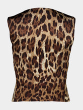 Dolce & Gabbana Leo-Print Wool and Silk Vest