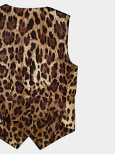 Dolce & Gabbana Leo-Print Wool and Silk Vest
