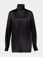 Dolce & Gabbana Black Silk Satin Blouse