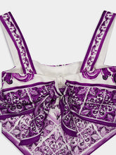 Dolce & Gabbana Majolica-Print Silk Foulard Top