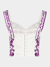 Dolce & Gabbana Majolica-Print Poplin Bustier Top