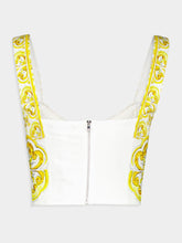 Dolce & Gabbana Majolica Print Cotton Corset Top