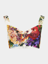 Dolce & Gabbana Floral Bouquet-Print Bustier Top