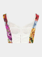 Dolce & Gabbana Floral Bouquet-Print Bustier Top