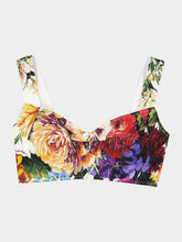 Dolce & Gabbana Floral Bouquet-Print Bustier Top