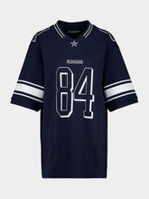 Dolce & Gabbana Blue Printed T-Shirt with Patch Detail