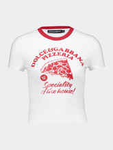 Dolce & Gabbana White Printed Cotton Jersey T-Shirt