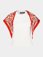 Dolce & Gabbana White Majolica Scarf T-Shirt