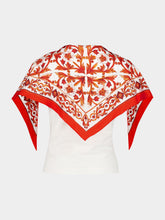 Dolce & Gabbana White Majolica Scarf T-Shirt