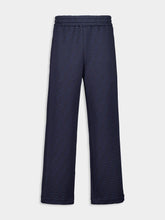 Fendi Navy Blue Casual Fit FF Allover Cotton Trousers