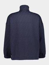 Fendi Navy Blue Monogram Zip-Up Sweatshirt