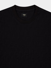 Fendi Black FF Jacquard Cotton T-Shirt