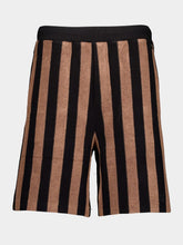 Brown Pequin Terry Bermuda Shorts | PDP - Fashion Clinic
