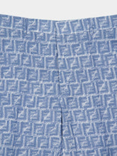 Fendi Blue FF Linen Bermuda Shorts