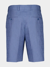 Fendi Light Blue FF Jacquard Linen Bermuda Shorts
