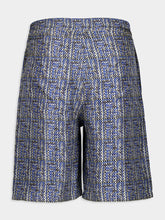 Fendi Blue FF Silk Short Trousers