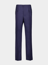 Fendi Blue Wool Tailored Trousers