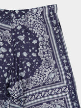 Fendi White and Blue Bandana Silk Bermuda Shorts