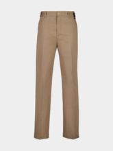 Fendi Dove Grey Gabardine Cigarette Trousers