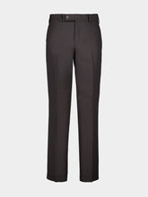 Brown Wool Cigarette Trousers