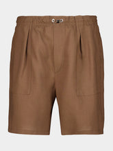Fendi Light Brown Linen Bermuda Shorts