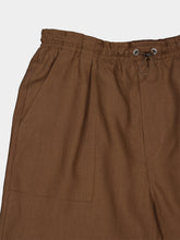 Fendi Light Brown Linen Bermuda Shorts