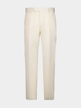 Fendi Beige Wool Gabardine Tailored Trousers