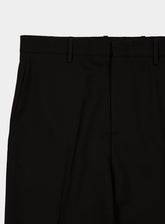 Fendi Black Straight-Leg Wool Trousers