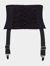 Dolce & Gabbana Black Stretch Marquisette Corset Belt