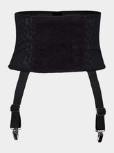 Dolce & Gabbana Black Stretch Marquisette Corset Belt
