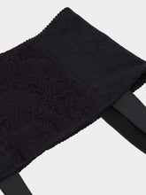 Dolce & Gabbana Black Stretch Marquisette Corset Belt