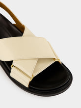 Marni Fussbett Silk White Leather Sandals